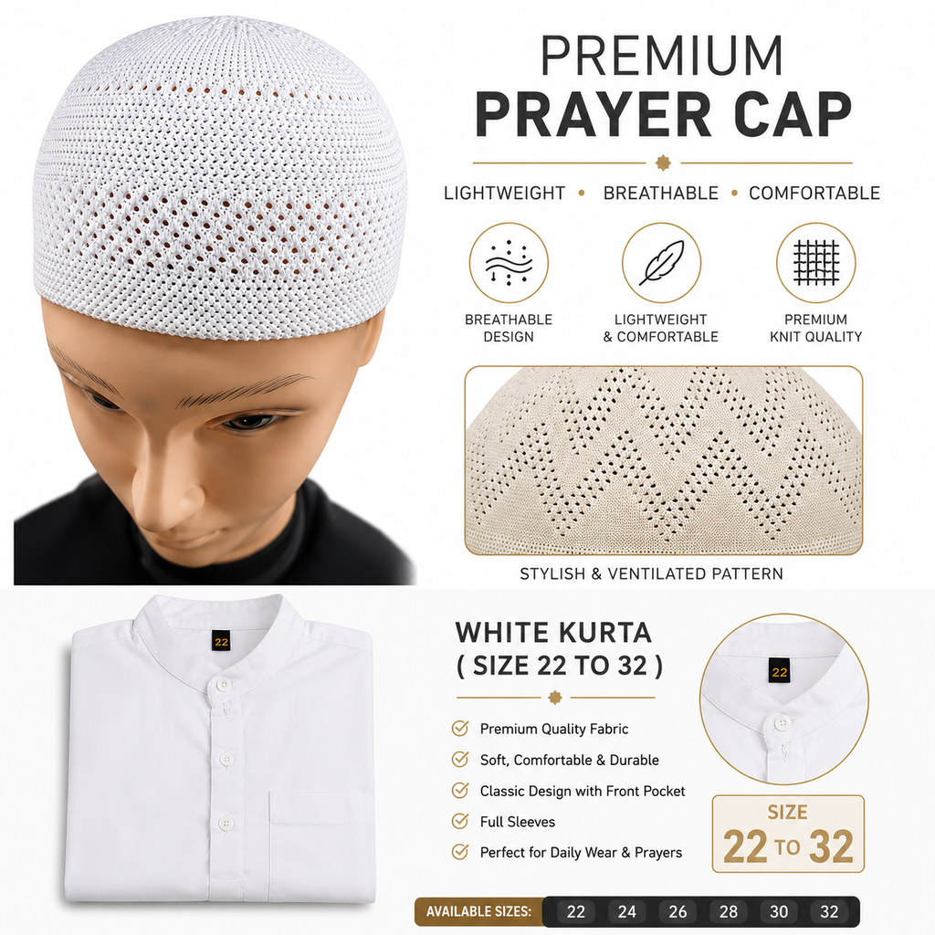 DARUL MADINA UNIFORM FOR BOYS SIZE 22 TO 32
